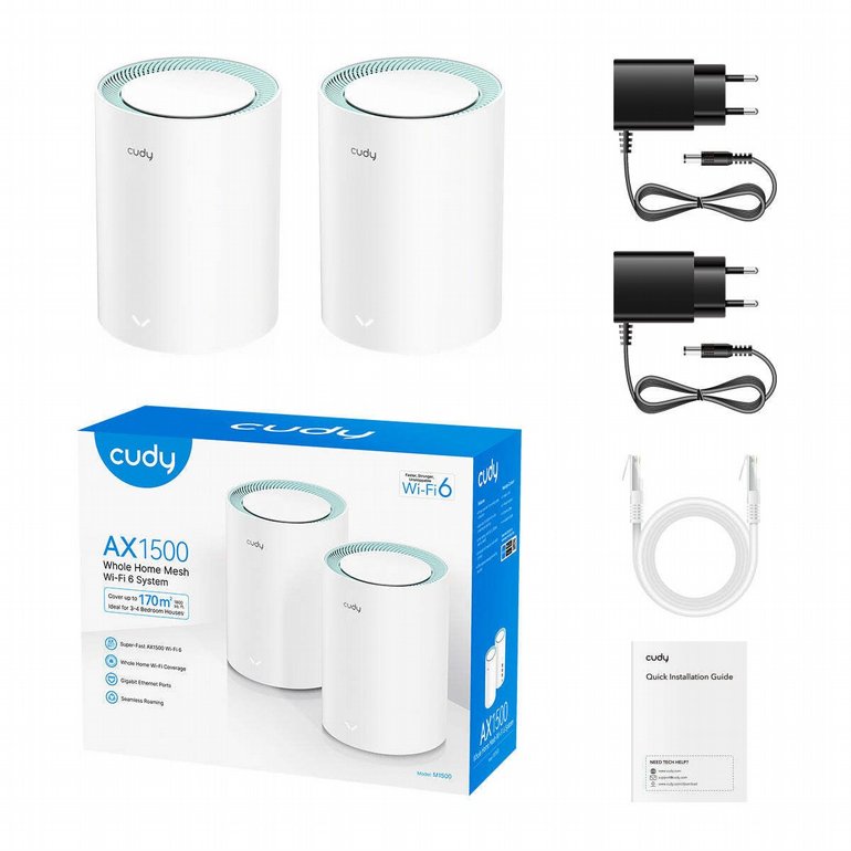 ��� ������ ����� ���� ����� MESH � M1500 AX1500 2-Pack Cudy ���