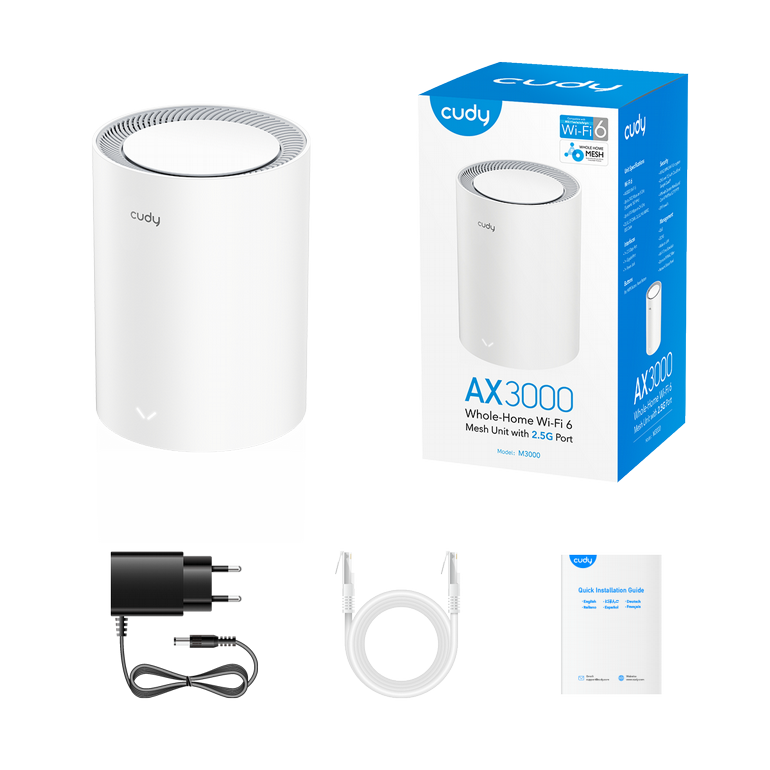 ��� ������ ����� ���� ����� MESH � M3000 2.0 AX3000 1-Pack Cudy ���
