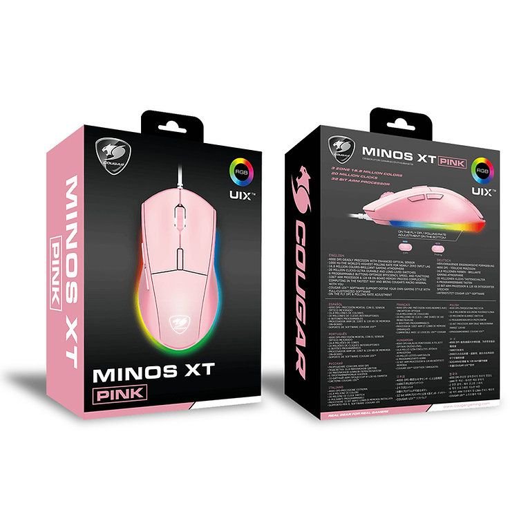 ���� ������� Cougar - Minos XT PINK - Gaming Mouse - RGB