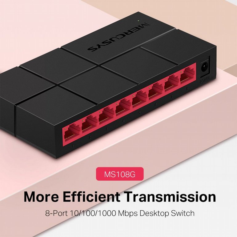 ��� ���� Mercusys - Switch - 8-Port Gigabit - MS108G
