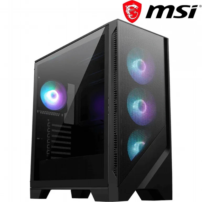���� ���� MSI - MAG FORGE 320R AIRFLOW BLACK - Transparent Glass Side