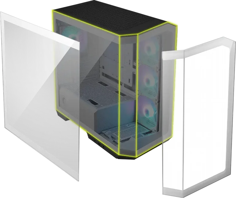 ���� ����  MSI - MAG PANO M100R PZ White - Transparent Glass  Panels