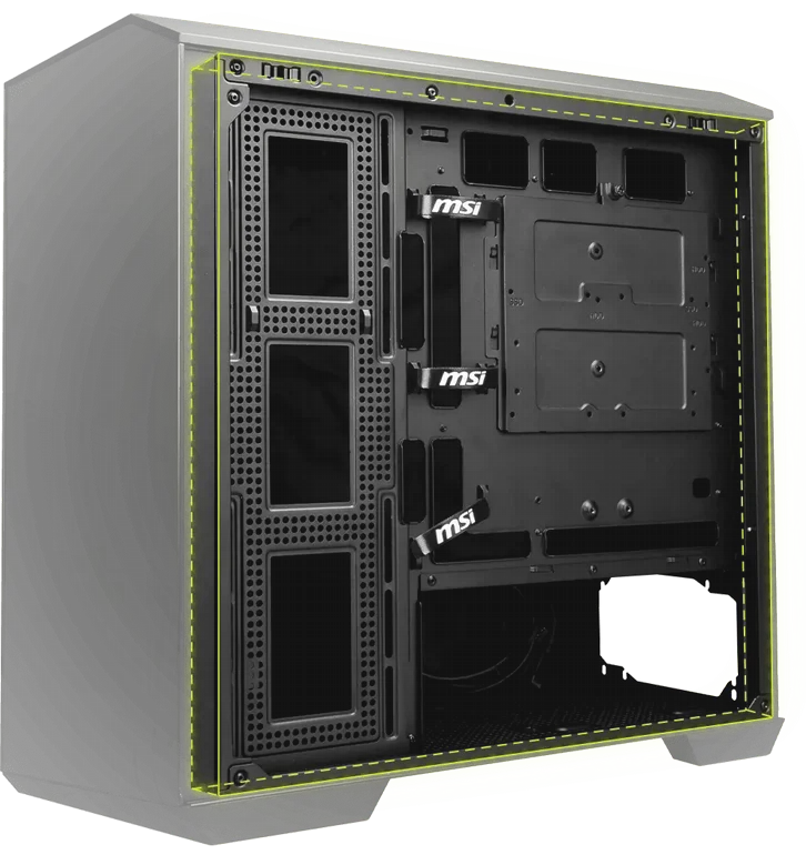 ���� ����  MSI - MAG PANO M100R PZ White - Transparent Glass  Panels