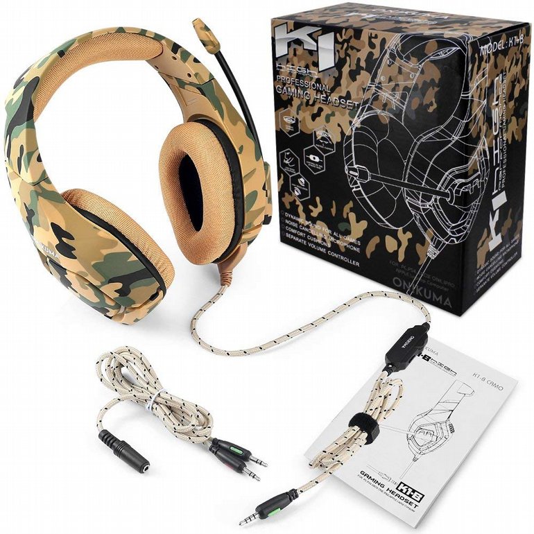 ������� ������� Onikuma - K1B (Stereo) - Cloth Earpads - Military