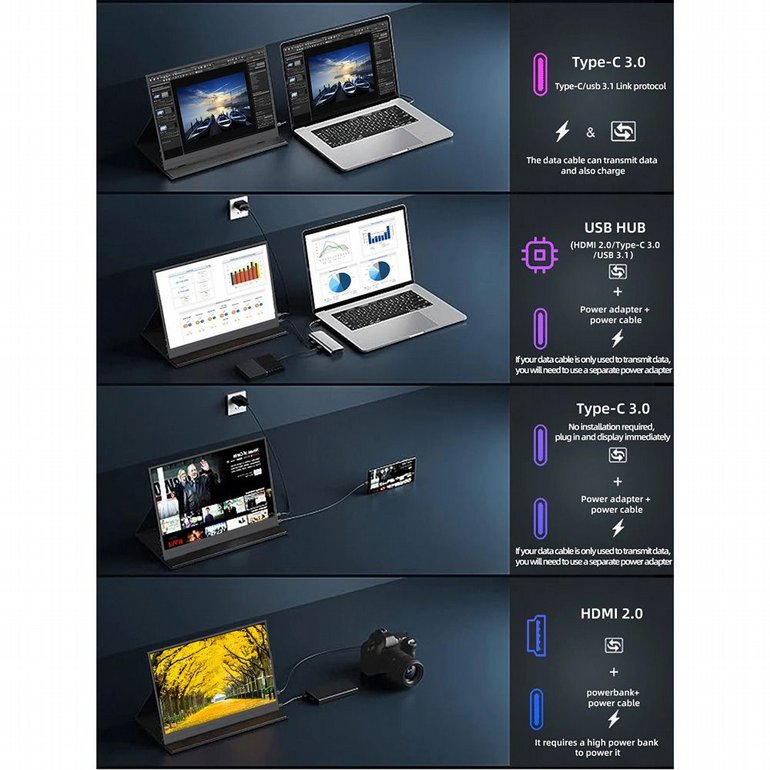��� ���� ���� ZSUS - PM15AEU - Portable Monitor - 15.6" FHD 60Hz IPS