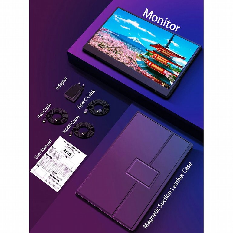 ��� ���� ���� ZSUS - PM15AEU - Portable Monitor - 15.6" FHD 60Hz IPS
