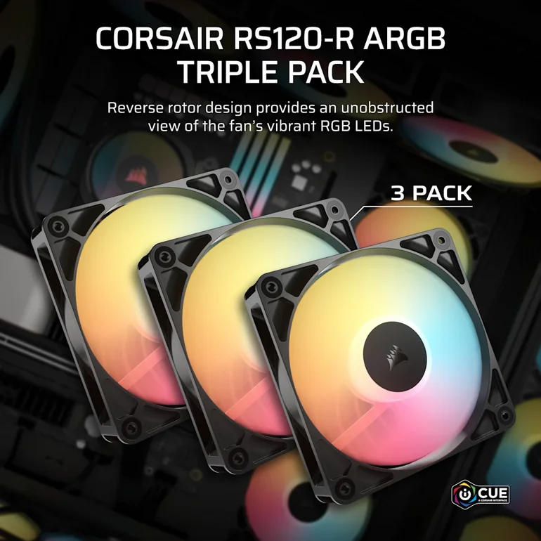 �� �������� Corsair RS120 ARGB 120mm PWM Fan 3x