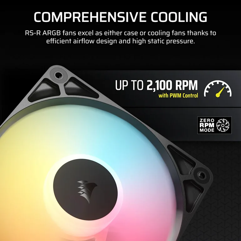 �� �������� Corsair RS120 ARGB 120mm PWM Fan 3x