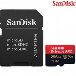 SanDisk - EXTREME PRO A2 - 256GB + Adapter