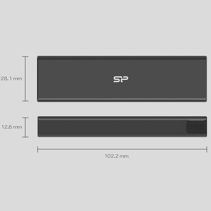 ���� ������ NVME SSD Enclosure - Silicon Power - PD60 - M.2 SSD Enclosure Type-C