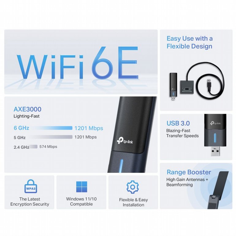 ����� ��� ������� TP-Link Archer TXE50UH Wireless USB Adapter