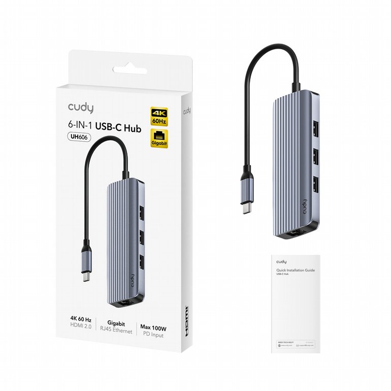���� Cudy UH606 � The Ultimate 6-in-1 USB-C Productivity Hub