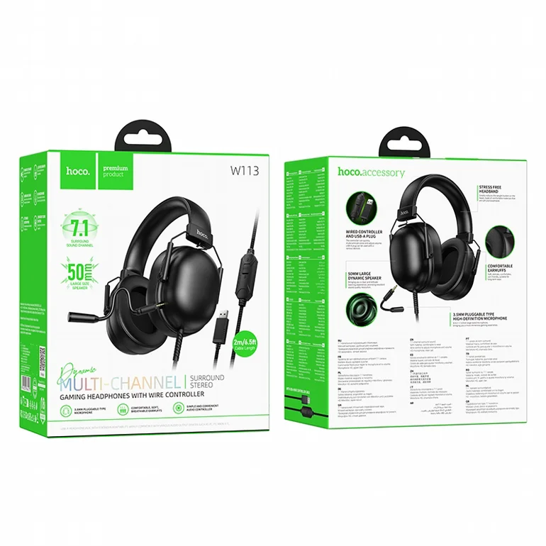 ������� �������  HOCO - Dynamic Gaming Headset - W113 (7.1) USB