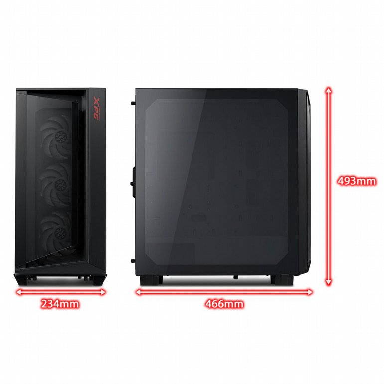 ���� ���� XPG - Cruiser�Super Mid-Tower Chassis  - Transparent Glass Side Panel - Black