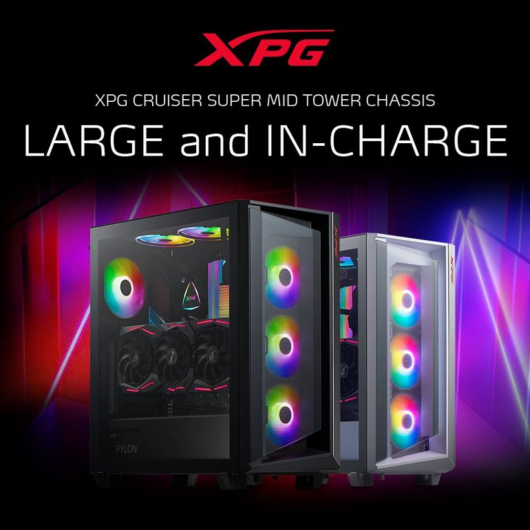 ���� ���� XPG - Cruiser�Super Mid-Tower Chassis  - Transparent Glass Side Panel - Black