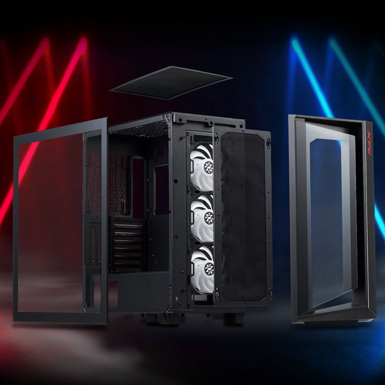 ���� ���� XPG - Cruiser�Super Mid-Tower Chassis  - Transparent Glass Side Panel - Black
